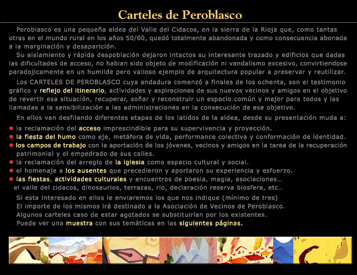 Carteles de Peroblasco.La Rioja