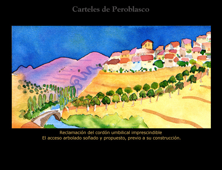 El acceso arbolado soñado y propuesto. LA RIOJA
