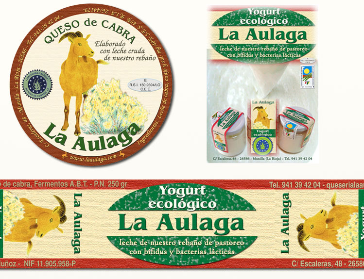 Etiquetas queso y yogur. Presentador. Munilla. LA RIOJA