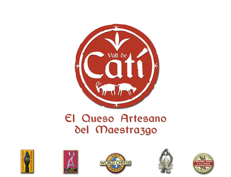 CATI. El Queso Artesano del Maestrazgo. Quesería Artesanal. Premio World Cheese 2007. Premio Nacional Mejor Queso Ecológico. Premio mejor empresa del año 2005. Premio Calidad Agroalimentaria 2007. Premio Generalitat Valenciana 2002. Premio Mejor queso de cabra C.V.