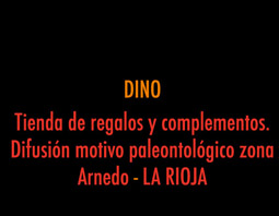 Tienda de regalos. Difusión motivo paleontologico. Arnedo. LA RIOJA